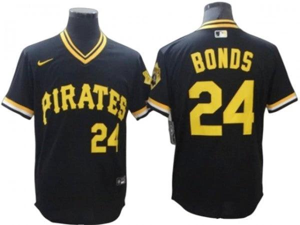 Pittsburgh Pirates #24 Barry Bonds Black Cooperstown Jersey by My Store