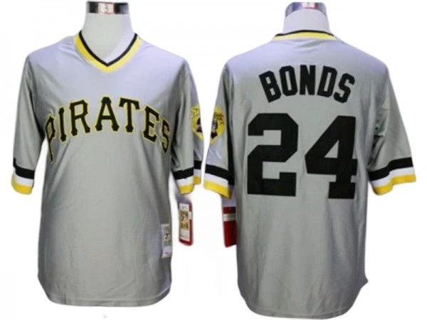 Pittsburgh Pirates #24 Barry Bonds Gray Throwback Jersey by My Store