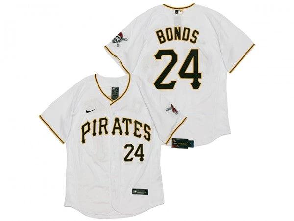 Pittsburgh Pirates #24 Barry Bonds White Home Flex Base Jersey by My Store
