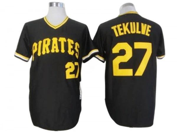 Pittsburgh Pirates #27 Kent Tekulve Black Throwback Jersey by My Store