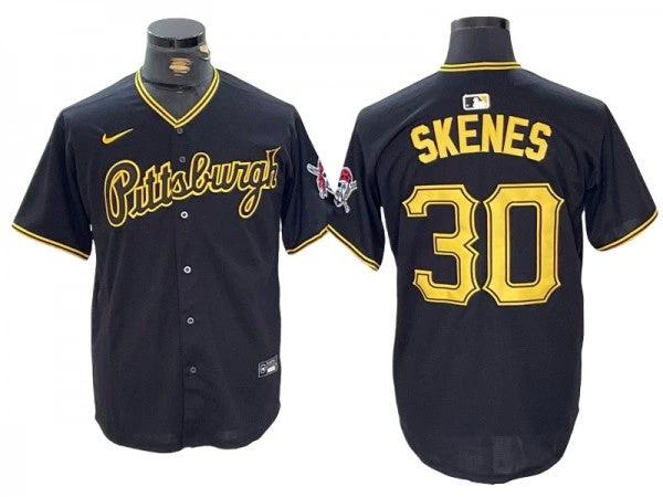 Pittsburgh Pirates #30 Paul Skenes Black Cool Base Jersey by My Store