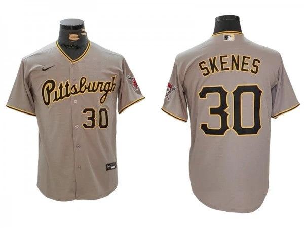 Pittsburgh Pirates #30 Paul Skenes Gray Road Elite Jersey by My Store