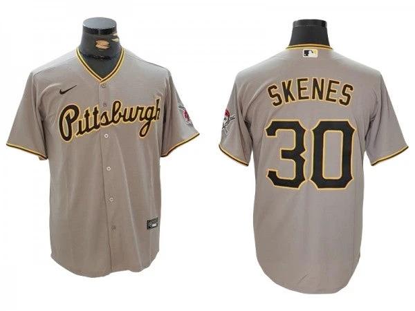 Pittsburgh Pirates #30 Paul Skenes Gray Road Jersey by My Store