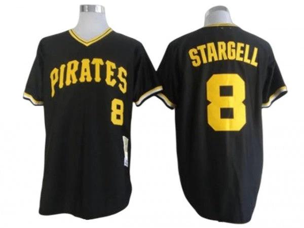 Pittsburgh Pirates #8 Willie Stargell Black 1979 Throwback Jersey by My Store