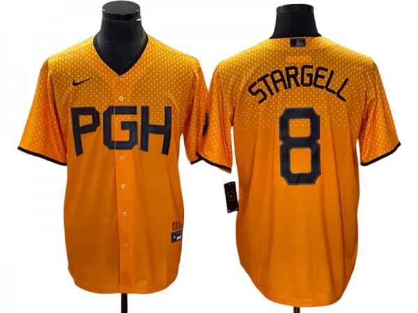 Pittsburgh Pirates #8 Willie Stargell Gold City Connect Jersey by My Store