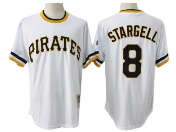 Pittsburgh Pirates #8 Willie Stargell White 1979 Throwback Jersey by My Store