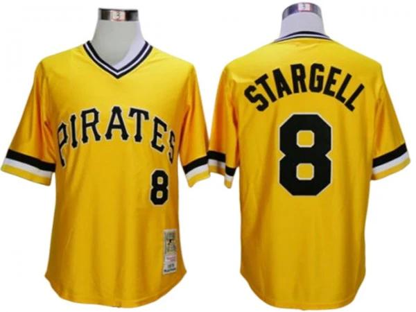 Pittsburgh Pirates #8 Willie Stargell Yellow 1979 Throwback Jersey by My Store