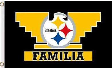 Pittsburgh Steelers Familia Flag 3X5 Ft Polyester Banner USA 90x150cm by flagsjustdoit