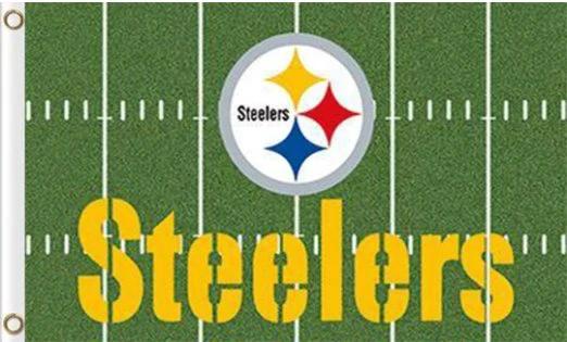 Pittsburgh Steelers Green Flag 3X5 Ft Polyester Banner USA 90x150cm by flagsjustdoit