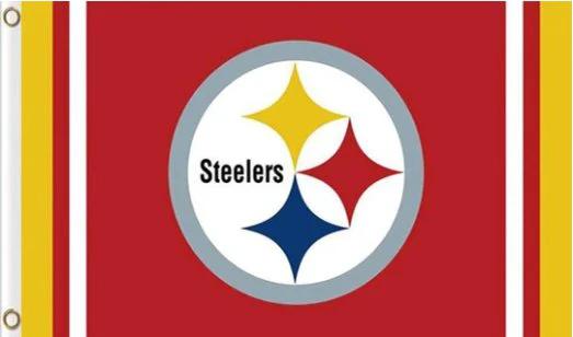 Pittsburgh Steelers Logo Sport Flag 3X5 Ft Polyester Banner USA 90x150cm by flagsjustdoit