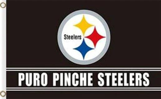 Pittsburgh Steelers Puro Pinche Flag 3X5 Ft Polyester Banner USA 90x150cm by flagsjustdoit