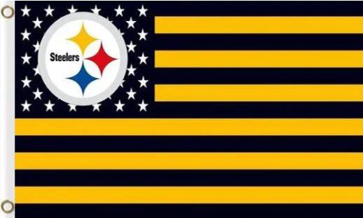 Pittsburgh Steelers Star and Stripes US Flag 3X5 Ft Polyester Banner USA 90x150cm by flagsjustdoit