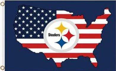 Pittsburgh Steelers US Flag 3X5 Ft Polyester Banner USA 90x150cm by flagsjustdoit