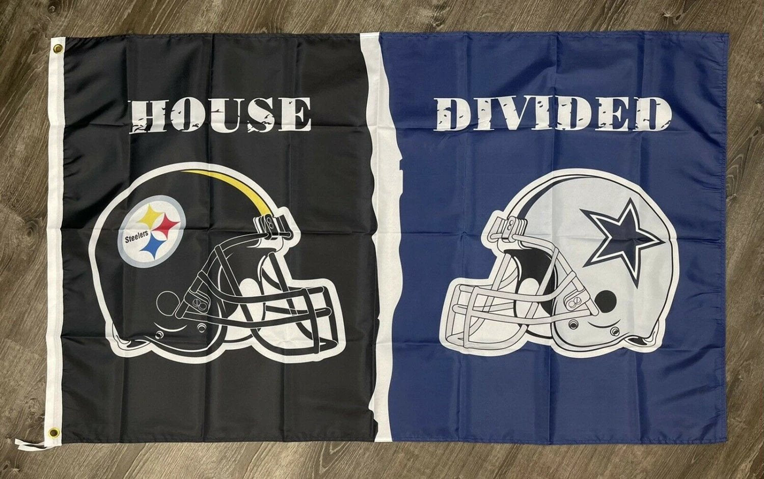 Pittsburgh Steelers vs Dallas Cowboys House Divided Flag 3x5 ft Banner New by flagsjustdoit