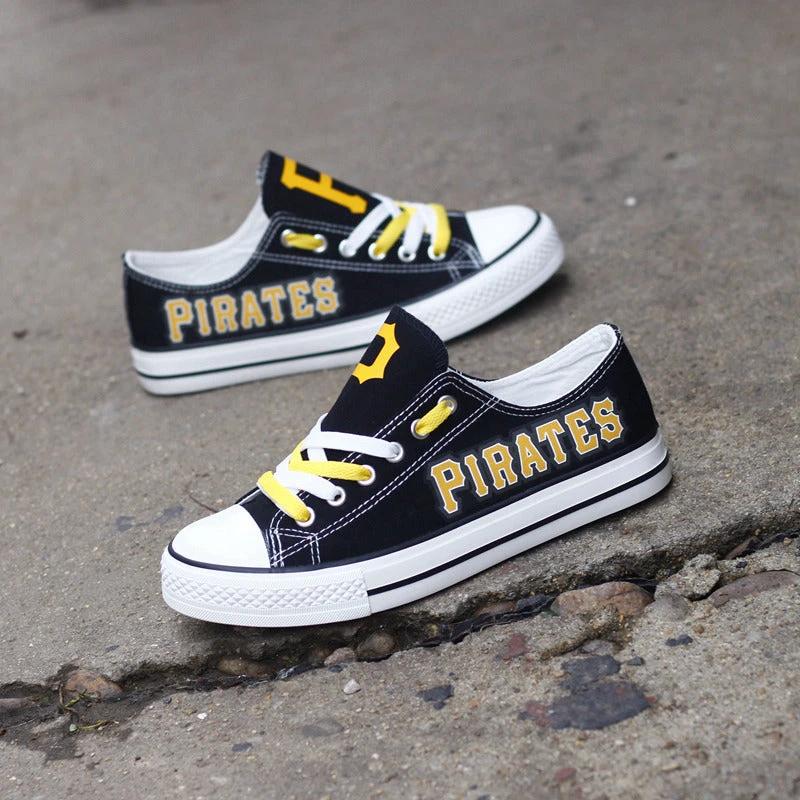 Pittsburgh Pirates Limited Print Low Top Canvas Shoes Sport Sneakers For Men Women Fans by Crocs