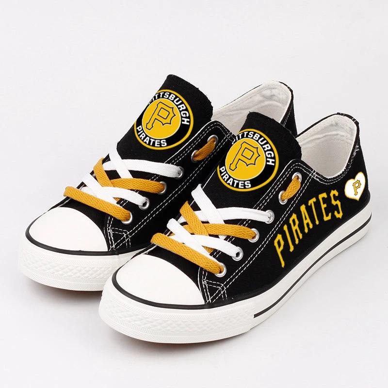 Pittsburgh Pirates Limited Print Low Top Canvas Shoes Sport Sneakers For Men Women Fans by Crocs