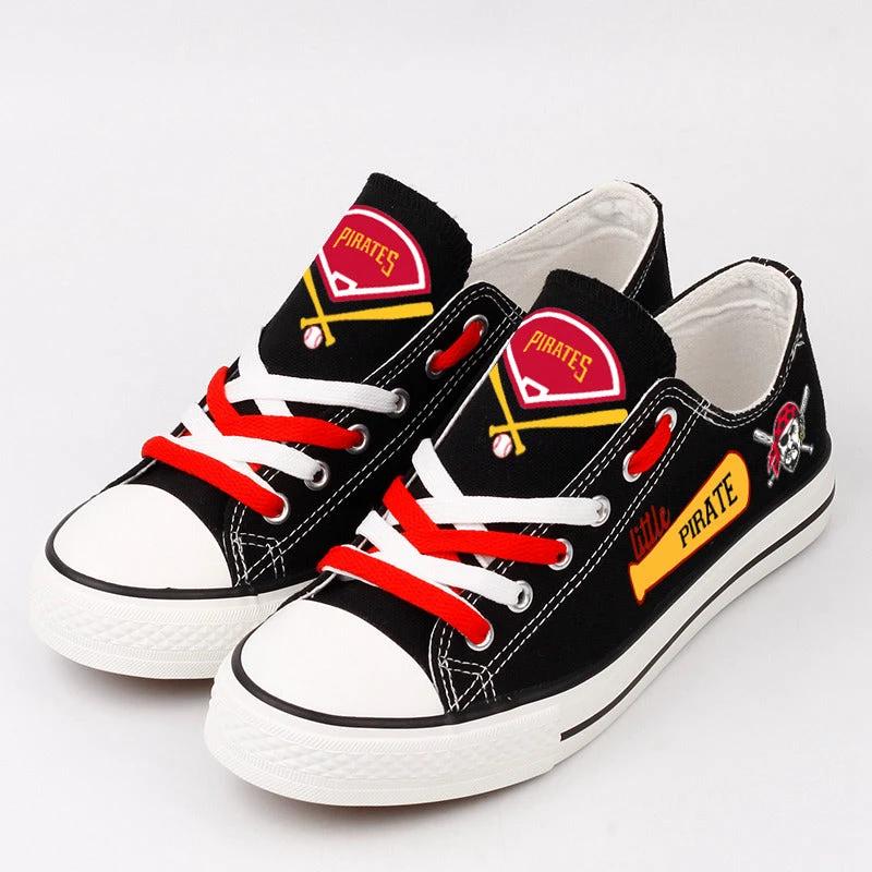 Pittsburgh Pirates Limited Print Low Top Canvas Shoes Sport Sneakers For Men Women Fans by Crocs