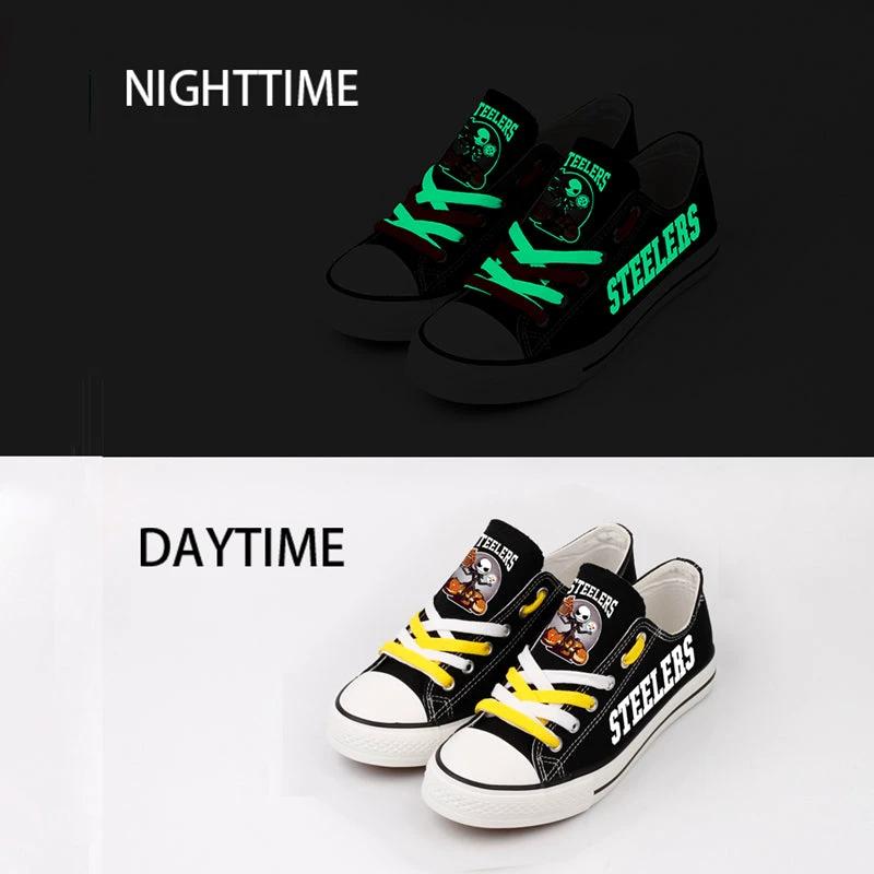 Pittsburgh Steelers Low Top Canvas Sport Sneakers Shoes For Men Women Fans by Crocs