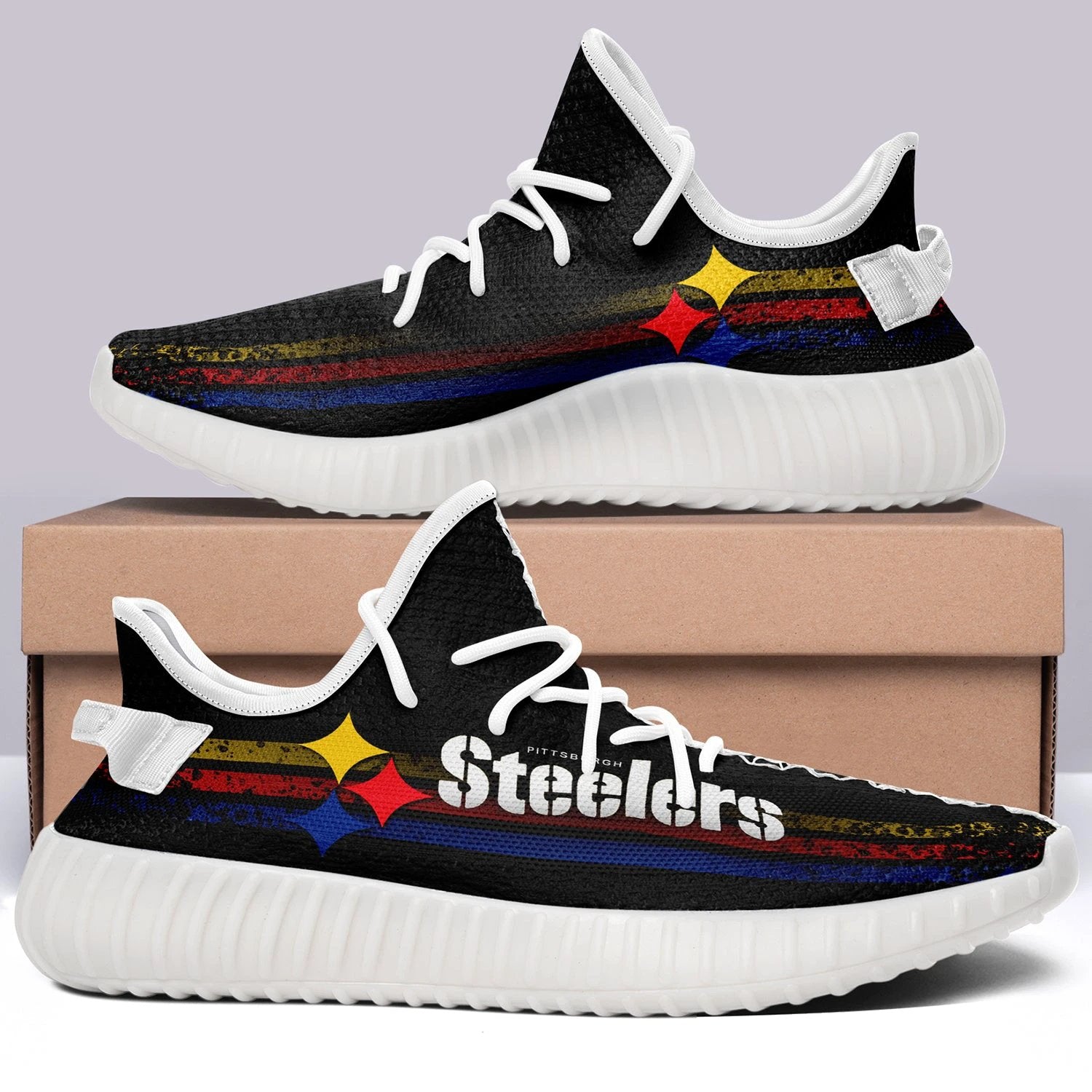 Pittsburgh Steelers NFL 350v Yeezy Sneakers For Men Women Fans by Crocs