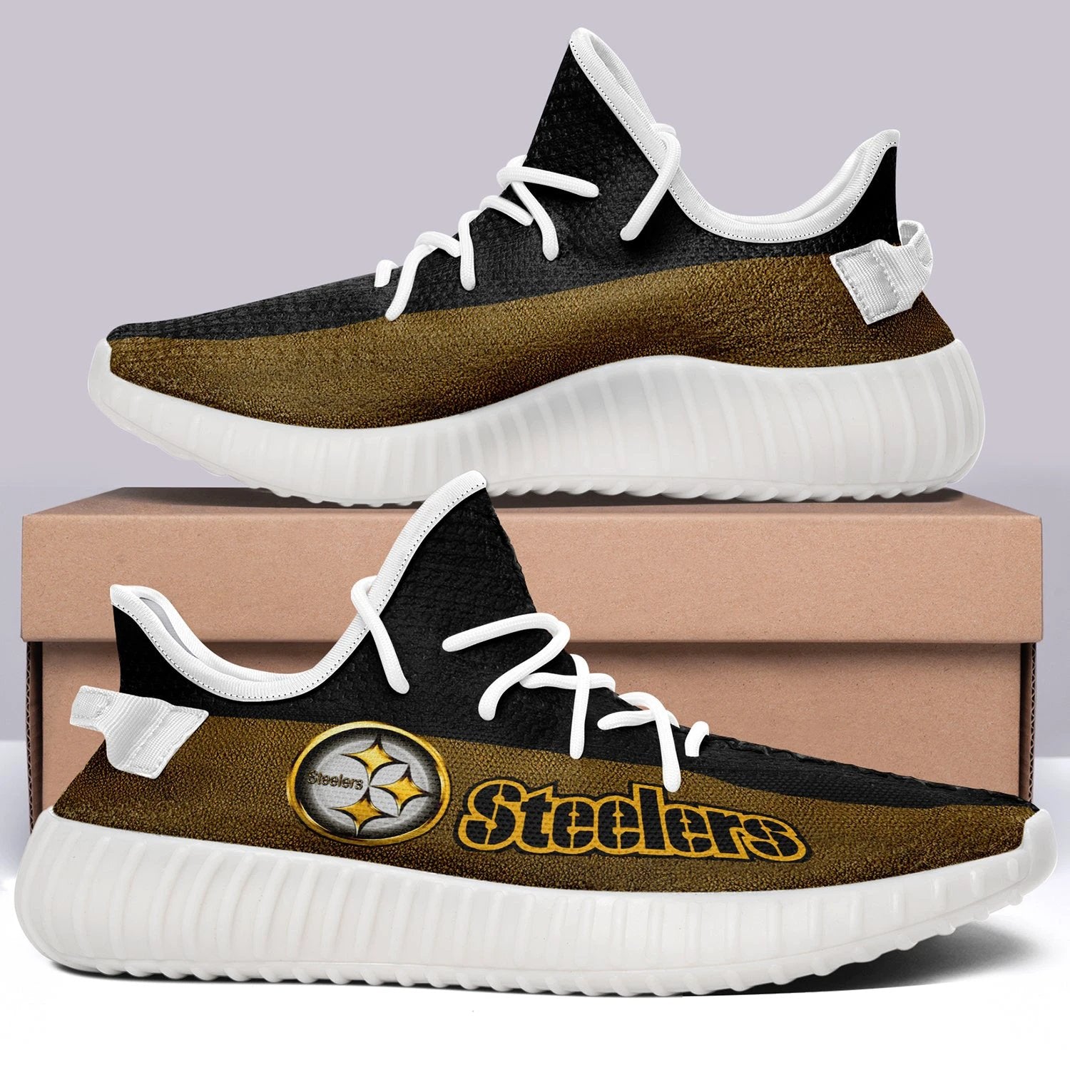 Pittsburgh Steelers NFL 350v Yeezy Sneakers For Men Women Fans by Crocs