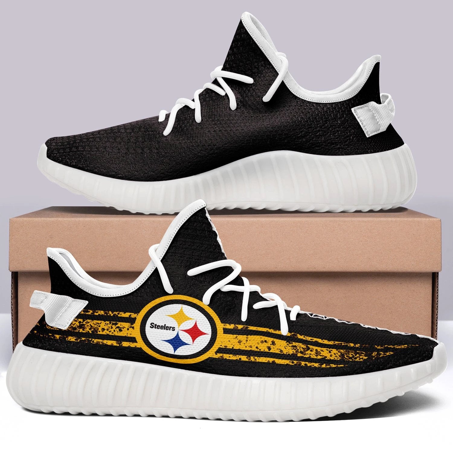 Pittsburgh Steelers NFL 350v Yeezy Sneakers For Men Women Fans by Crocs