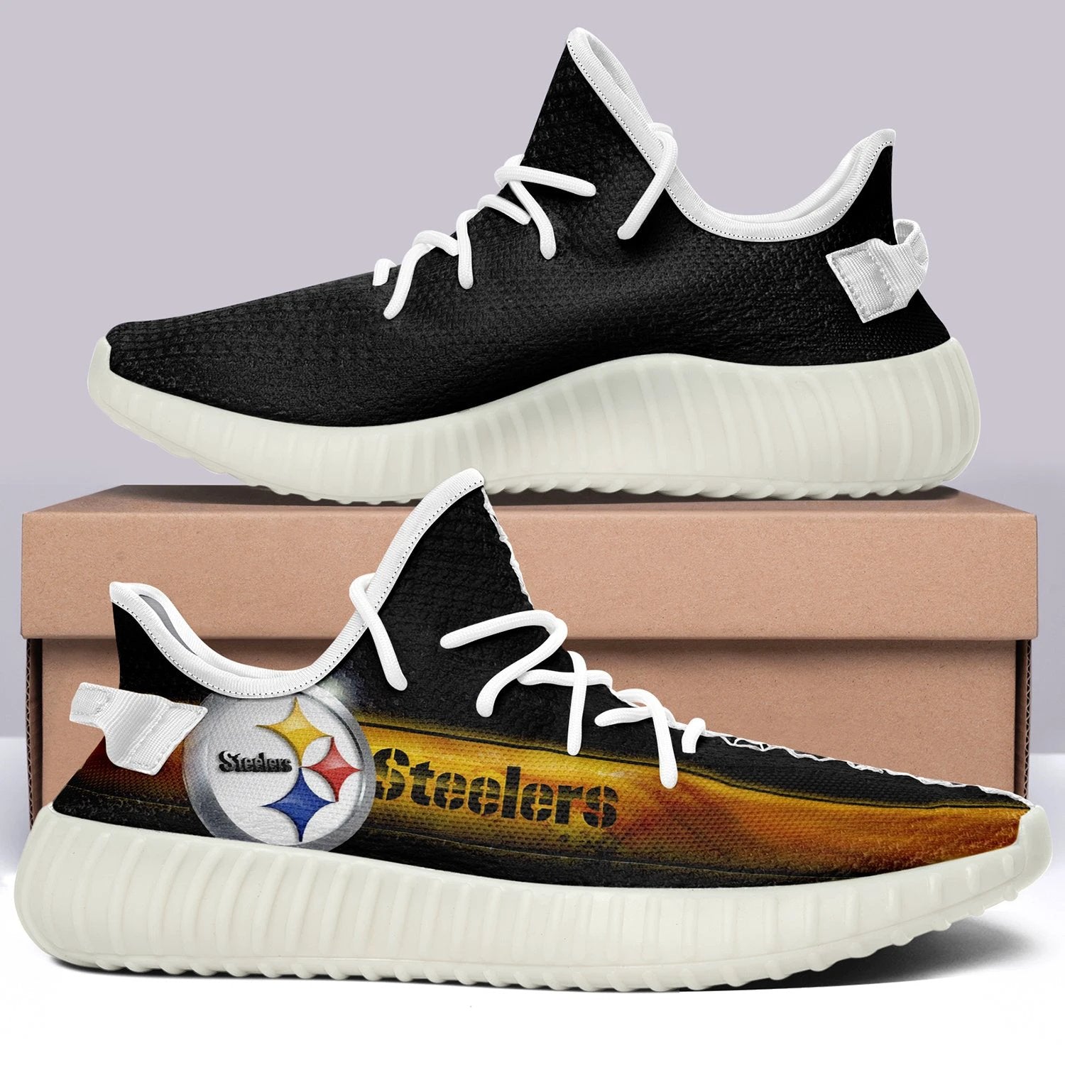 Pittsburgh Steelers NFL 350v Yeezy Sneakers For Men Women Fans by Crocs