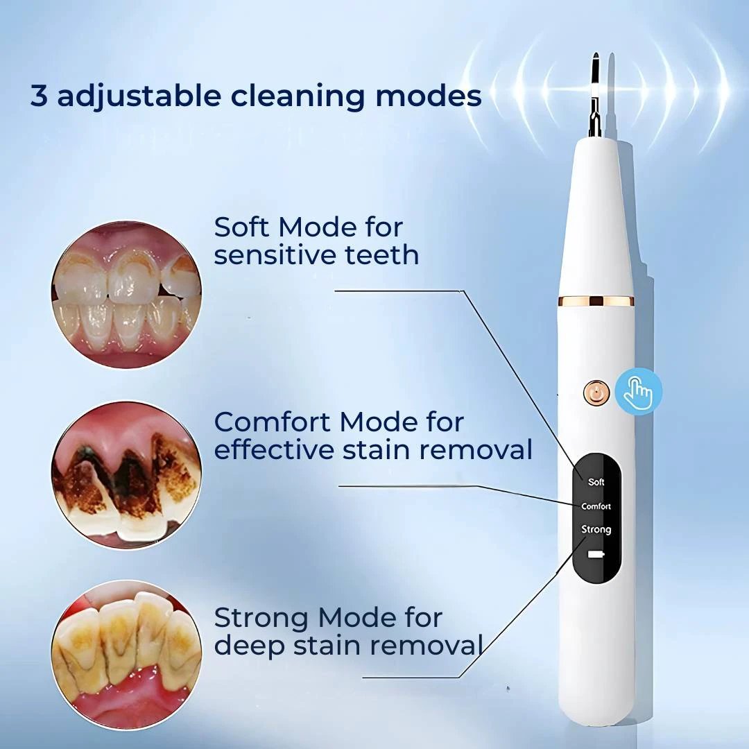 PlaqueFree Plaque Remover for teeth | Ultrasonic Teeth Cleaner - Tartar Remover from Home - Deep Teeth Cleaning and Polish Bowlift by Bowlift