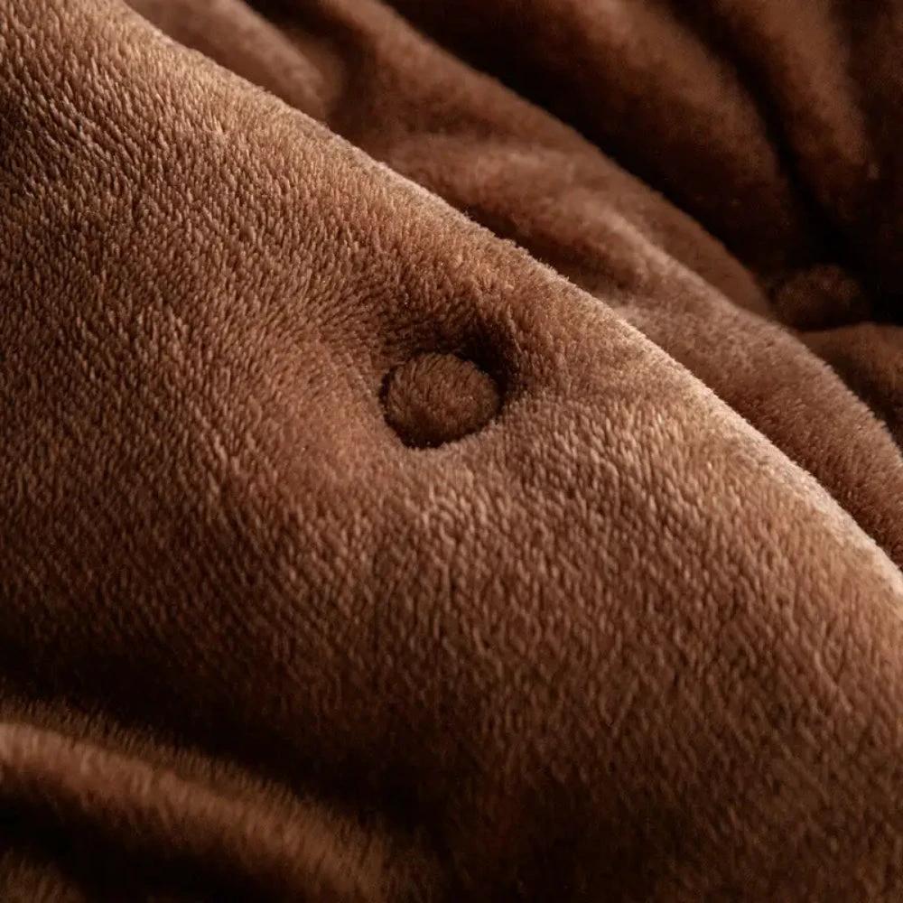 Plush Button-Tufted Sofa Cover by Casa & Beyond