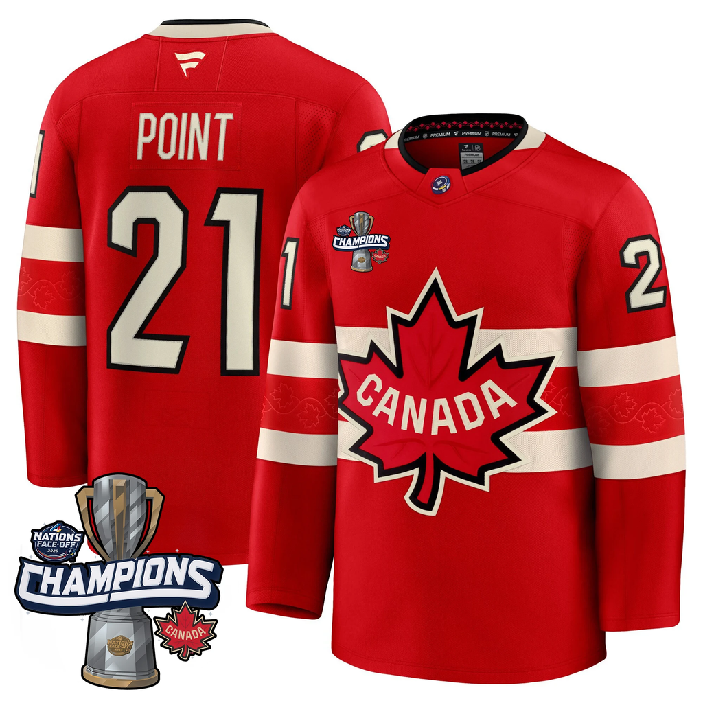 Men Canada 2025 4 Nations Face-Off Champions Jersey - All Stitched by Canada