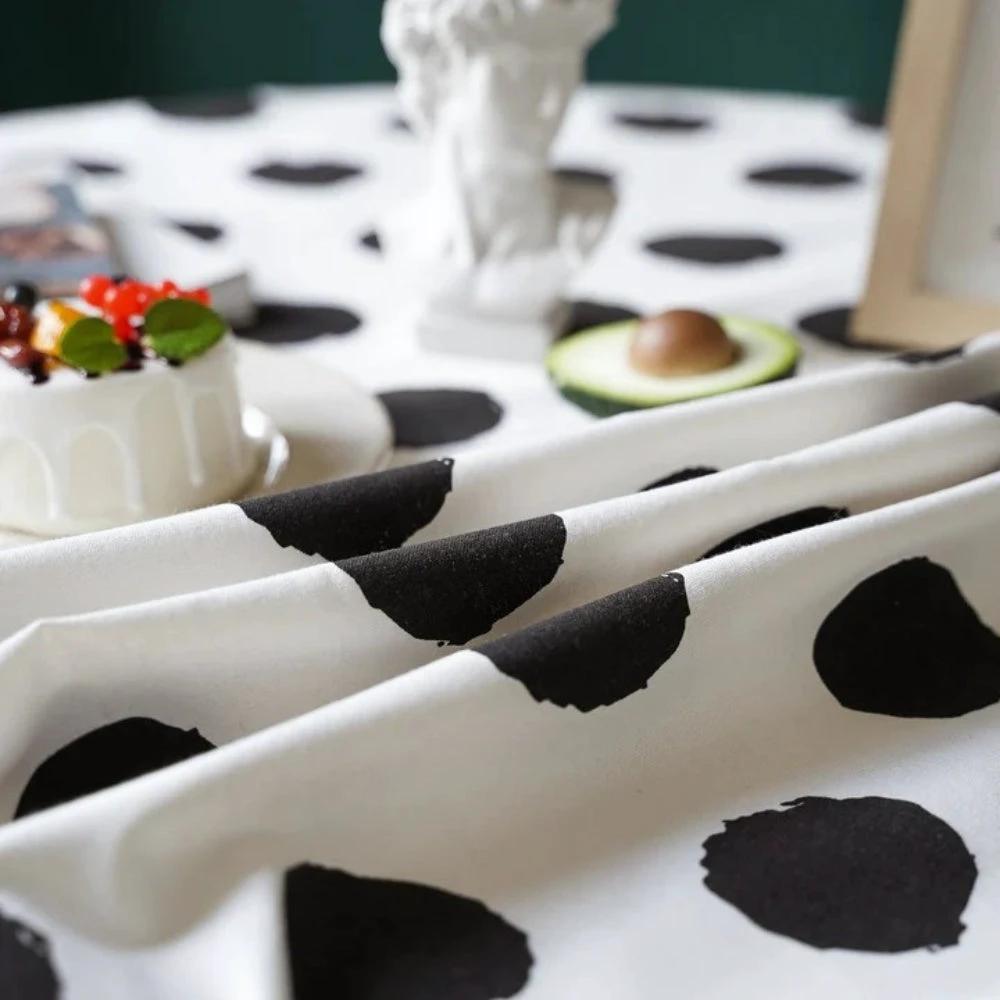 Polka Charm Tassel Table Cloth by Casa & Beyond