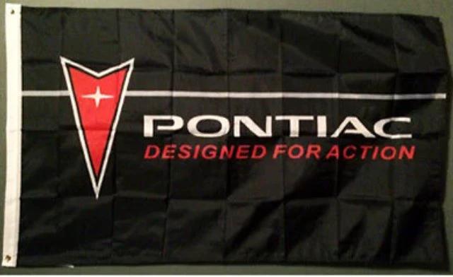 Pontiac Flag Black 3X5 Ft Polyester Banner USA 90x150cm by flagsjustdoit