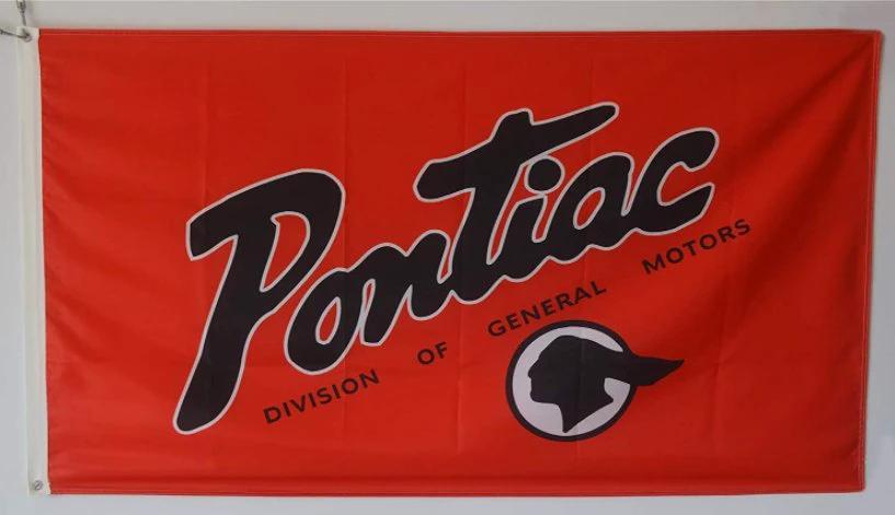 Pontiac Flag Red 3X5 Ft Polyester Banner USA 90x150cm by flagsjustdoit
