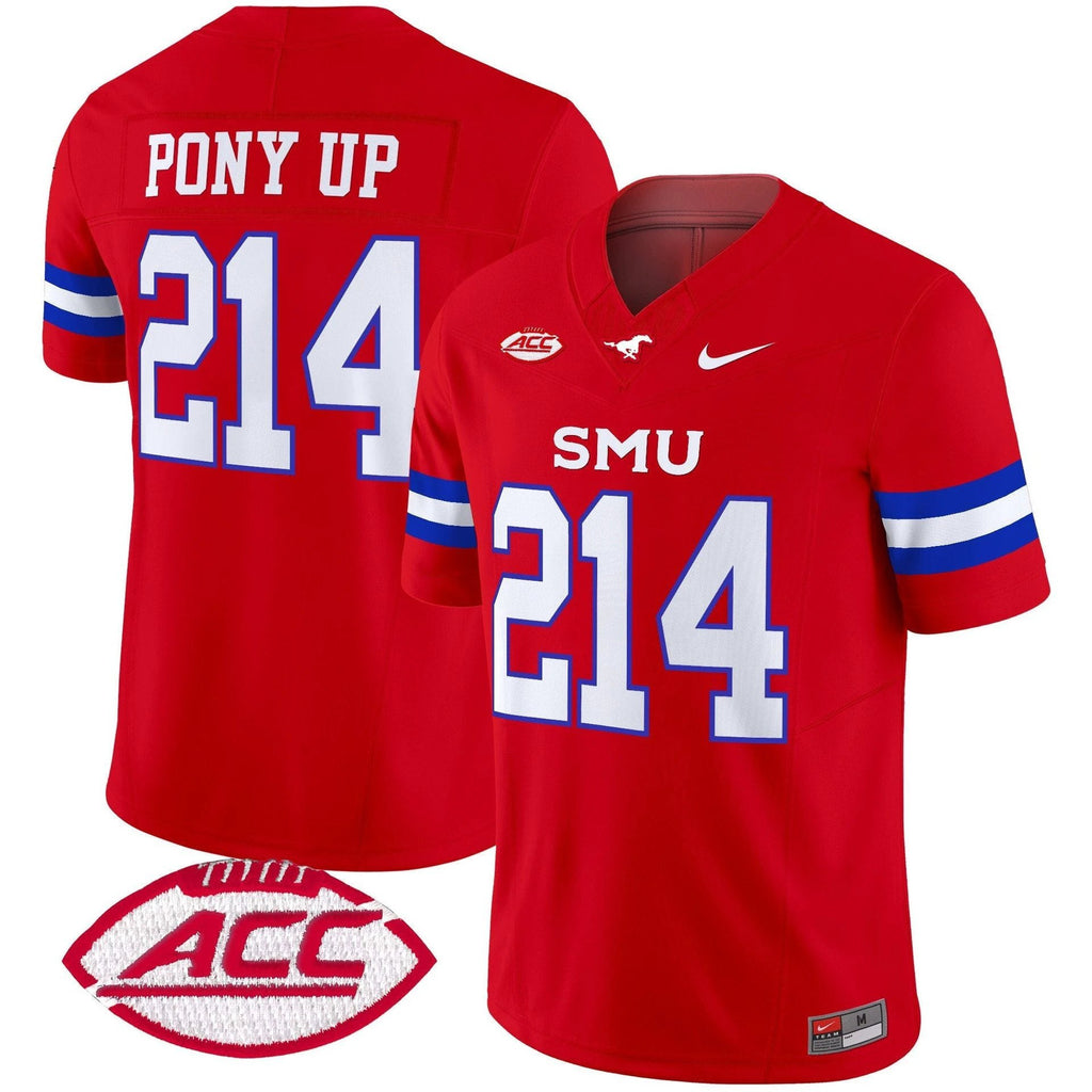 RJ Maryland Jersey #82 SMU Mustangs 2025 Vapor Limited Stitched Blue Alter by My Store