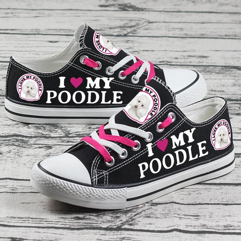 Poodle Canvas Sneakers Shoes For Men Women Fans by Crocs