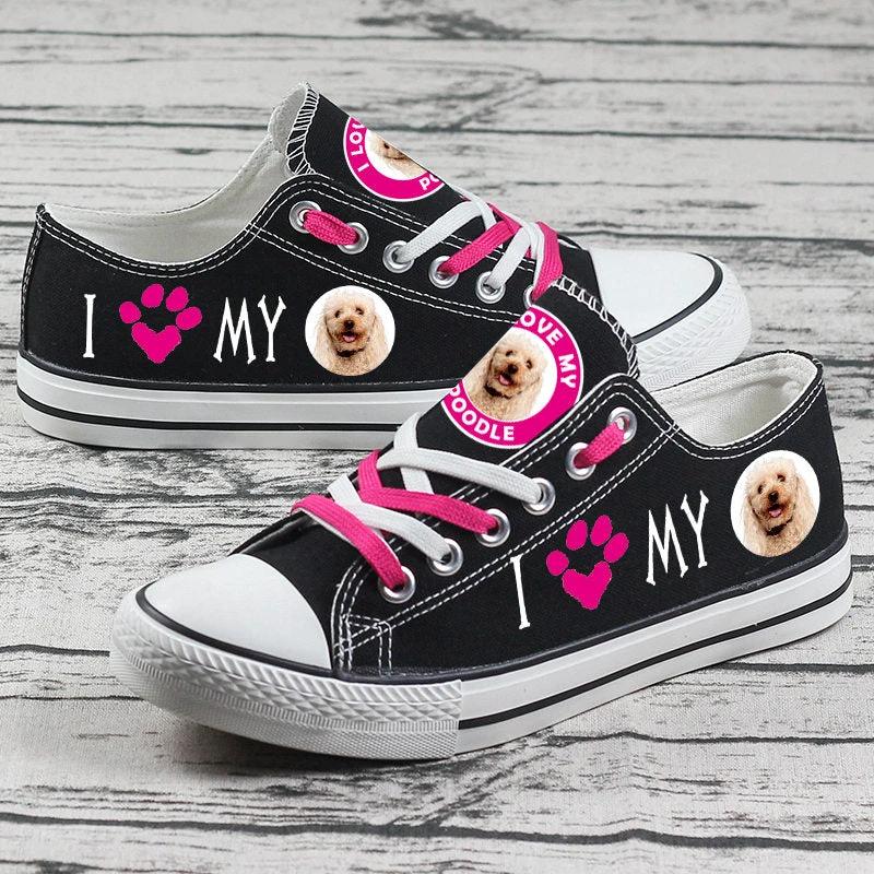 Poodle Canvas Sneakers Shoes For Men Women Fans by Crocs