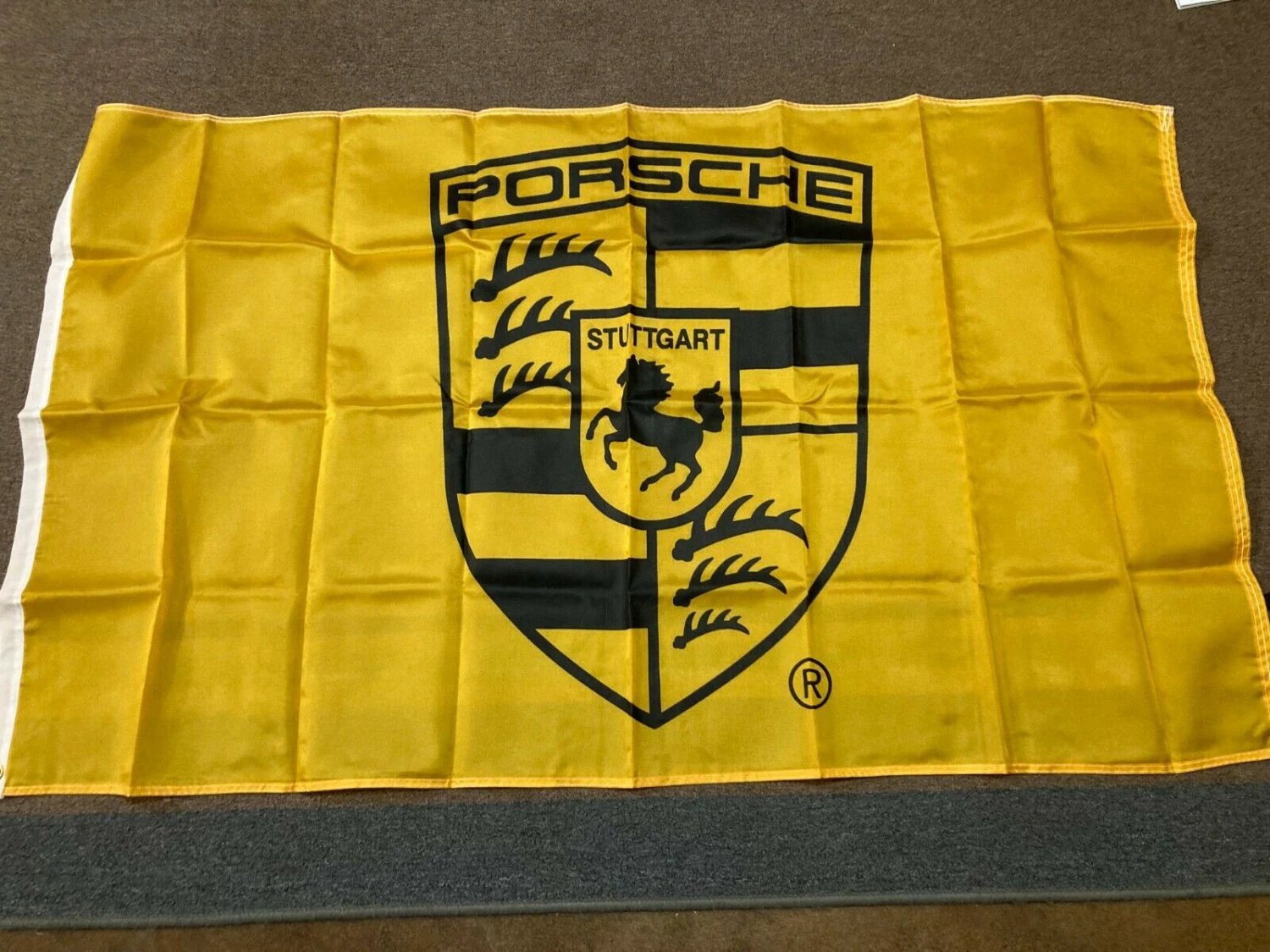 Porsche 3 X 5 ft Flag Stuttgart Logo by flagsjustdoit