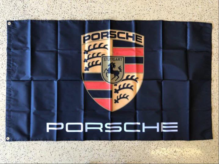 Porsche Flag 3X5 Ft Polyester Banner USA 90x150cm by flagsjustdoit