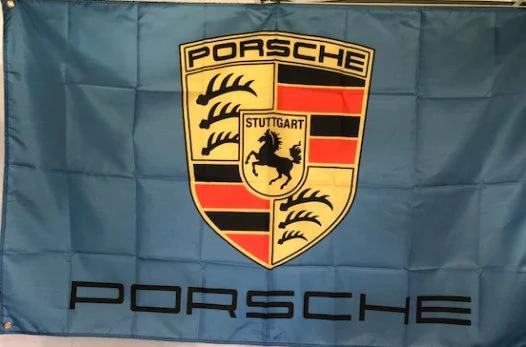 Porsche Flag Car 3X5 Ft Polyester Banner USA 90x150cm by flagsjustdoit