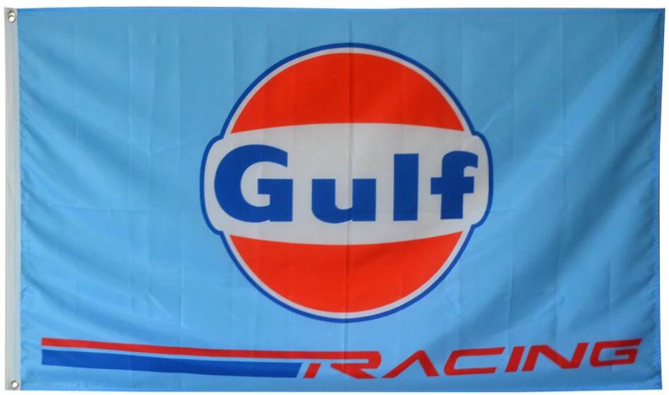 Porsche Flag GULF Racing 3X5 Ft Polyester Banner USA 90x150cm by flagsjustdoit