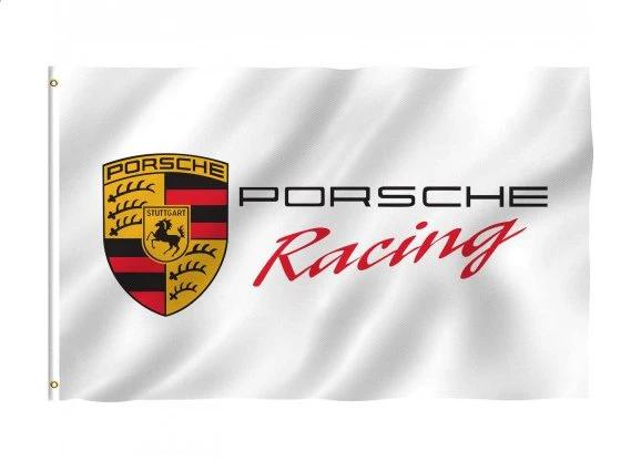 Porsche Flag White Racing 3X5 Ft Polyester Banner USA 90x150cm by flagsjustdoit