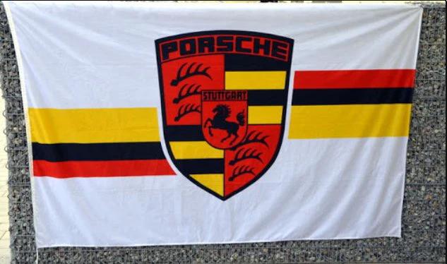 Porsche Flag Yellow 3X5 Ft Polyester Banner USA 90x150cm by flagsjustdoit