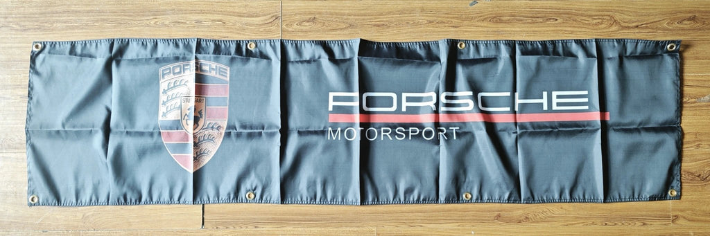 Custom Porsche flag-1.5ft X6ft Porsche Motorsport banner-8 eyelets -100% polyester by flagsshop