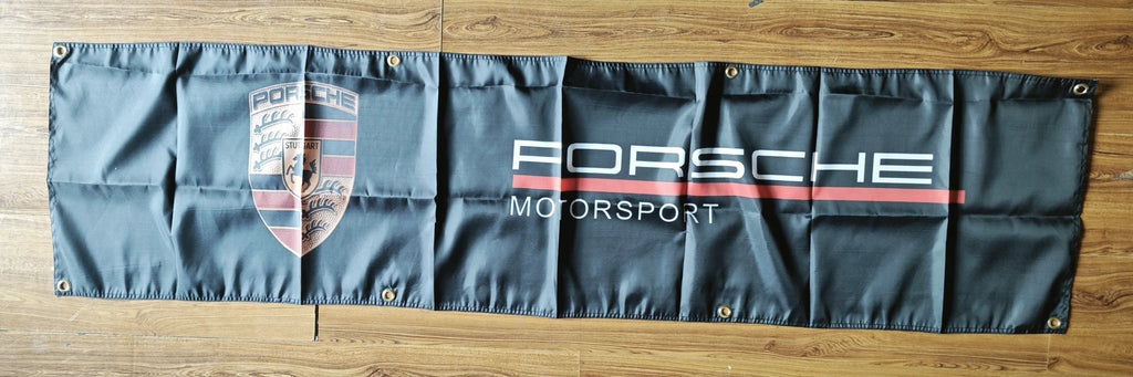 Custom Porsche flag-1.5ft X6ft Porsche Motorsport banner-8 eyelets -100% polyester by flagsshop
