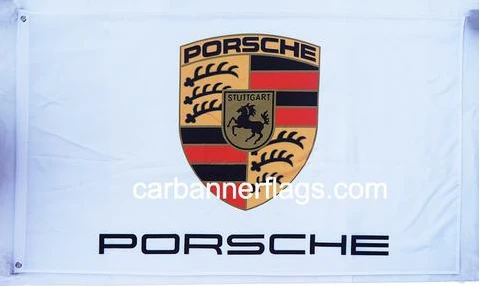 Custom Porsche Flag & Audi Flag-3x5ft Banner-100% polyester-Vertical by flagsshop