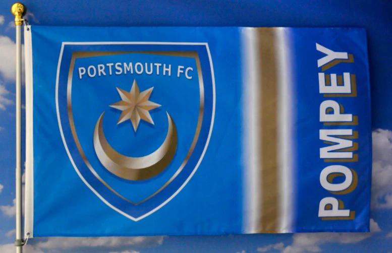 Portsmouth F.C. Football Club Flag 3x5ft Banner Polyester by flagsjustdoit