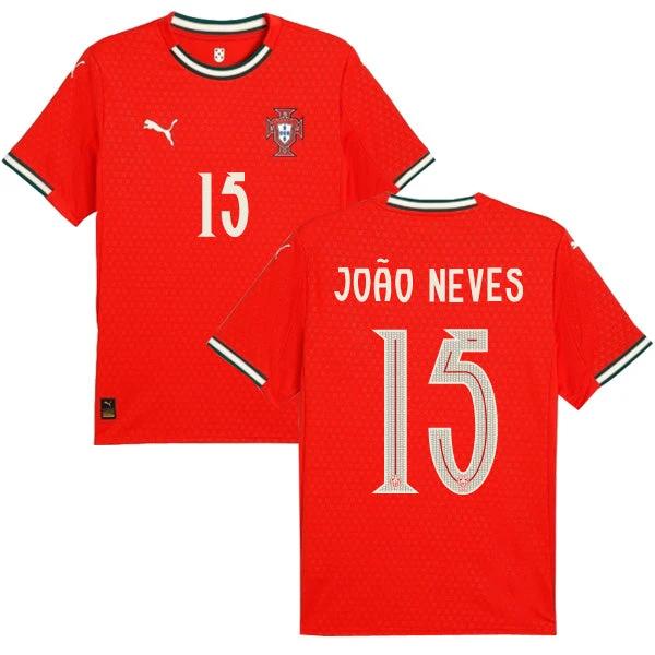 Portugal 2025 Home Joao Neves #15 Jersey by Soccer Jersey