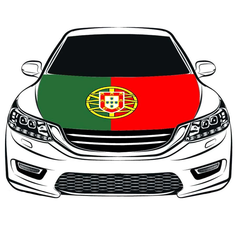 Portugal Car Hood Cover Flag ,Engine Flag of Portugal,3.3X5ft/6X7FT, 100% Polyester Elastic Fabrics Can be Washed Suitable for large SUV and Pickup Trucks by flagsshop