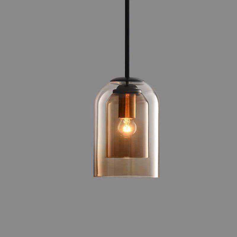 Double glass pendant light Bowlift by Bowlift