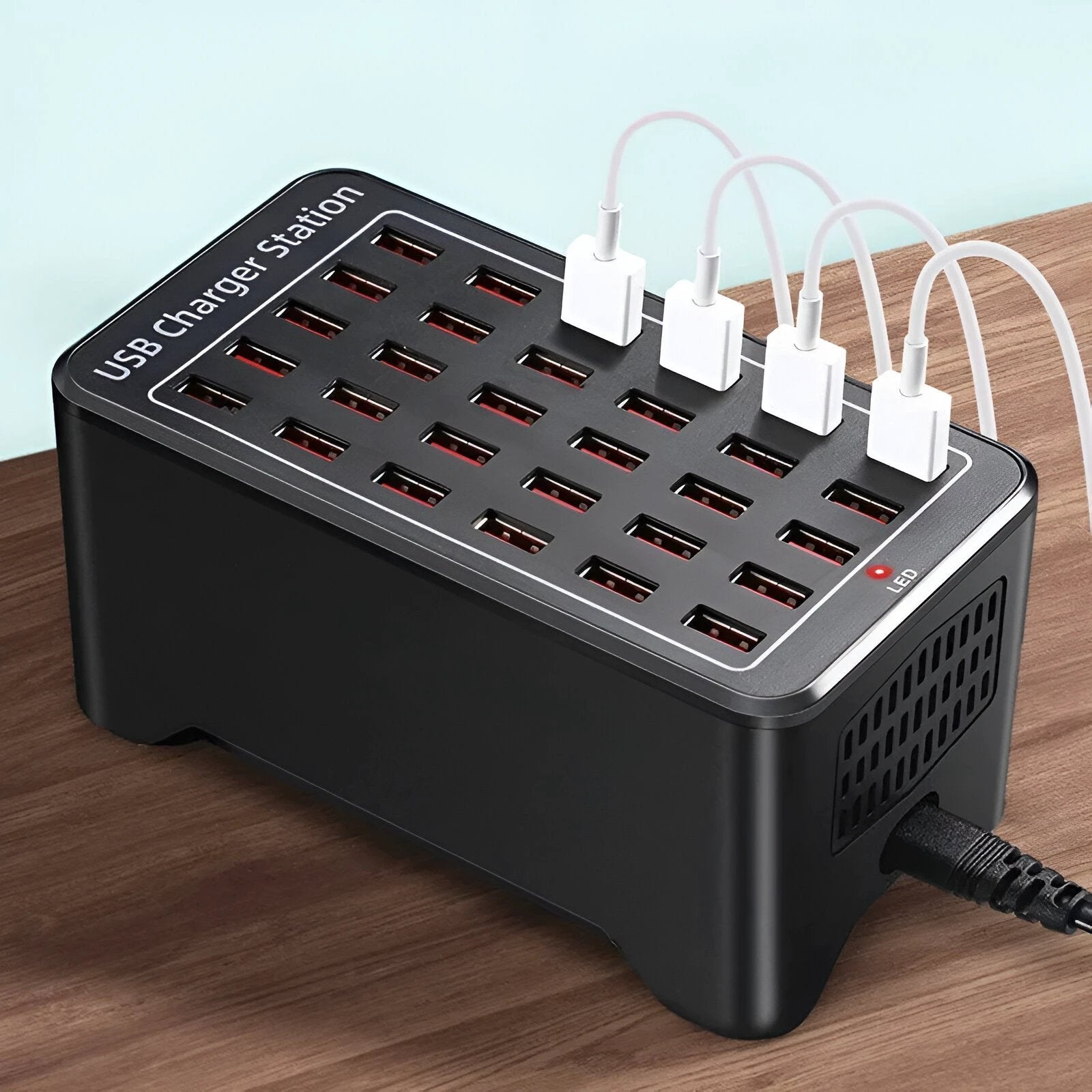 PowerPort Pro – Universal Multi-USB Charging Station with 30 Ports (150W Output) by BowLift