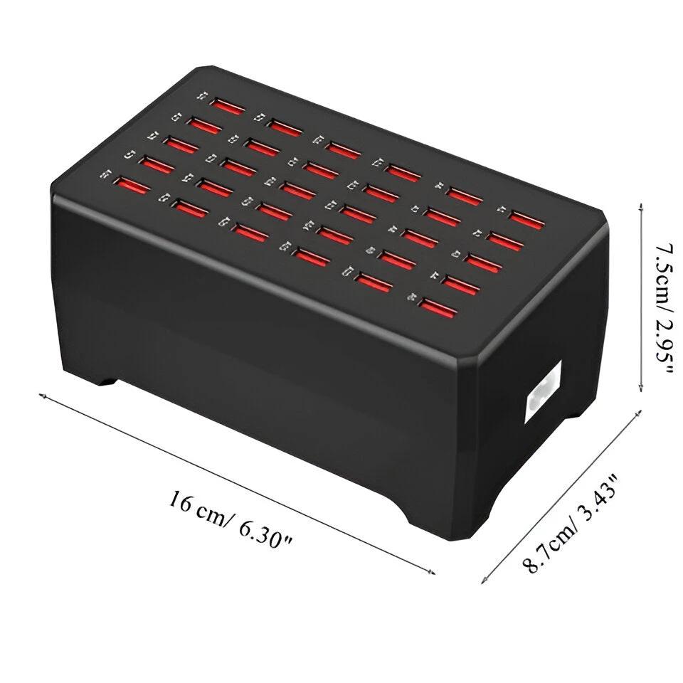 PowerPort Pro – Universal Multi-USB Charging Station with 30 Ports (150W Output) by BowLift